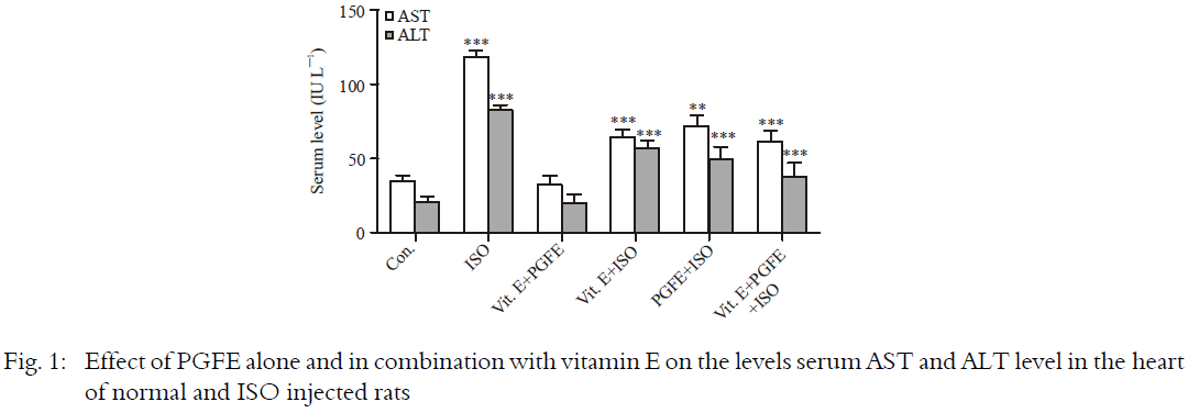Image for - Cardioprotective Effects of Co-administration of Pomegranate Extract and Vitamin E on Electrocardiographic, Biochemical and Apoptotic Changes in Isoproterenol Induced Myocardial Infarction in Rats