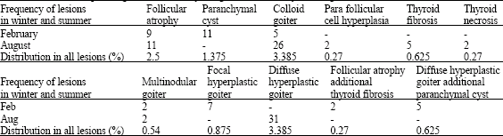 Image for - The Effect of Ambient Temperature on Thyroid Hormones Concentration and Histopathological Changes of Thyroid Gland in Cattle in Tabriz, Iran