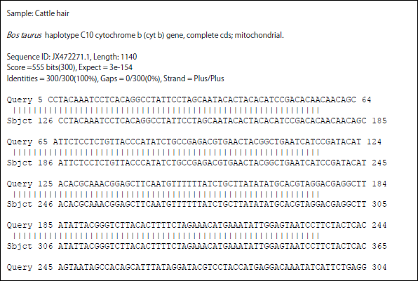 Image for - PCR-RFLP and Sequence Analysis of Hair Cytochrome b Gene for Identification of Animal Species