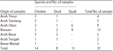Image for - Serological and Molecular Analysis of Avian Influenza VirusSubtype H5 Isolated from Aceh Province in Indonesia