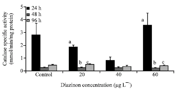 Image for - Effect of Diazinon on Catalase Antioxidant Enzyme Activity in Liver Tissue of Rutilus rutilus