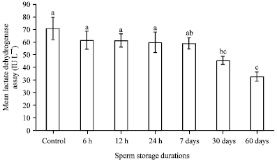 Image for - Biochemical Changes of Total Protein, Glucose, Lactate Dehydrogenase and  Total Lipid in the Cryopreserved Sperm of Mud Spiny Lobster, Panulirus polyphagus