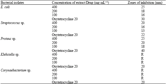 Image for - Effects of Aqueous Leaf Extracts of Psidium guajava on Bacteria Isolated from the Navel of Day-Old Chicks