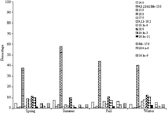 Image for - Seasonal Variations of Fatty Acid Contents of Saccostrea cucullata 
        at Intertidal Zone of Chabahar Bay