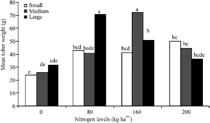 Image for - Evaluation of Tuber Size and Nitrogen Fertilizer on Nitrogen Uptake and Nitrate Accumulation in Potato Tuber