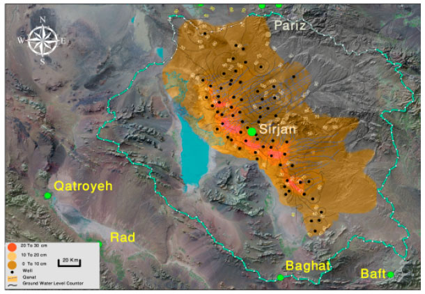 Image for - Subsidence Hazard Map in Sirjan Well Field