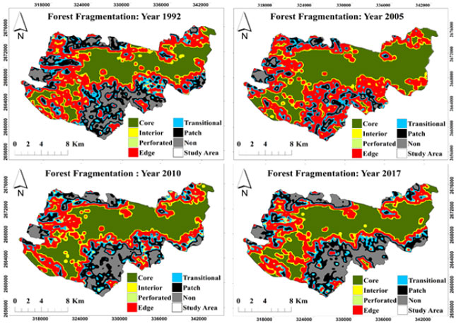 Image for - Forest Canopy Density and Fragmentation Analysis for Evaluating Spatio-Temporal Status of Forest in the Hazaribagh Wild Life Sanctuary, Jharkhand (India)