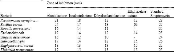 Image for - Antibacterial Activity of Isolated Constituents and Extract of Roots of Inula racemosa
