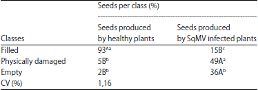 Image for - Image Analysis and Physiological Quality Assessment of Seeds Produced in Pumpkin Plants Infected with the Squash Mosaic Virus (SqMV)