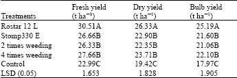 Image for - Effect of Weedicides and Hand Weedings on the Yield of Onion (Alliam cepa L.)