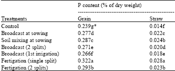 Image for - Performance of Fertigation Technique for P Usage Efficiency in Wheat