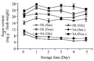 Image for - Changes in Carbohydrate Content and Activities of Acid Invertase, Sucrose Synthase and Sucrose Phosphate Synthase in Broccoli During Short Term Storage at Low Temperature