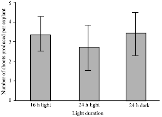 Image for - Effect of Duration of Light:Dark Cycles on in vitro Shoot Regeneration of Tomato