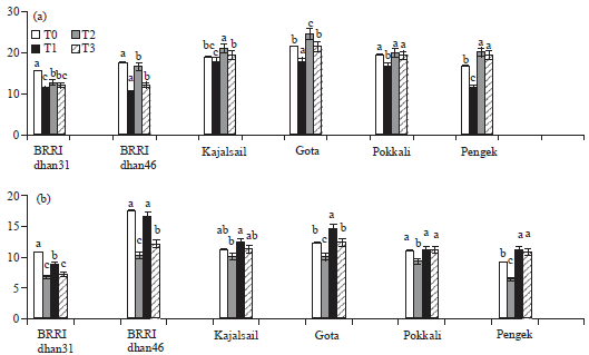 Image for - Effect of Salinity and Alleviating Role of Methyl Jasmonate in Some Rice Varieties