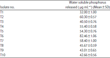 Image for - Characterization of Phosphate Solubilising Bacteria Isolated from Rhizosphere Soils of Piper nigrum L.