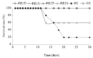 Image for - Influence of Pleurotus djamor Bioactive Substances on the Survival Time of Mice Inoculated with Sarcoma 180