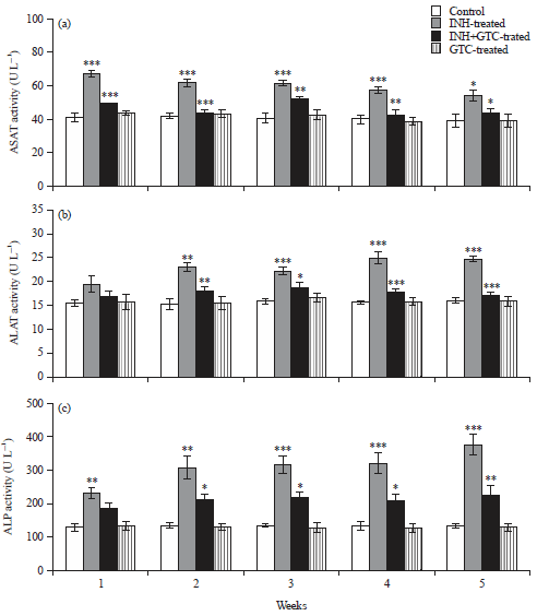 Image for - Evaluation of Antioxidative Effect of Green Tea Catechins Against Isoniazid-induced Biochemical Alterations in Rats