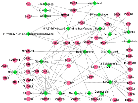 Image for - A Network Pharmacology Approach to Investigate the Anti-Depressive Mechanism of Gardeniae fructus