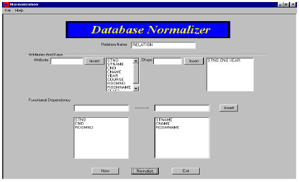 Image for - Normalizer: A Case Tool to Normalize Relational Database Schemas