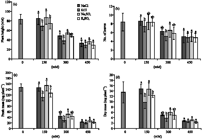 Image for - Effect of Salinity on Growth of Five Natural Populations of Atriplex halimus L. in Morocco