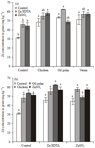 Image for - Effects of Application of Different Sources of Zn and Composts on Zn Concentration  and Uptake by Upland Rice