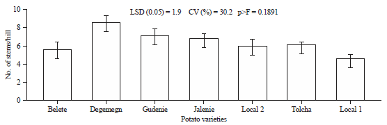 Image for - Evaluation of Released and Local Potato (Solanum tuberosum L.) Varieties for Growth Performance