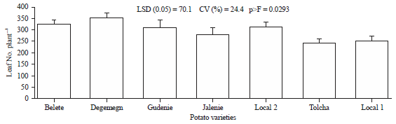 Image for - Evaluation of Released and Local Potato (Solanum tuberosum L.) Varieties for Growth Performance