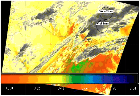 Image for - The Precipitable Water and Determination of Cloud Seeding Threshold Through Thermodynamic Graphs and MODIS Satellite in Tabriz