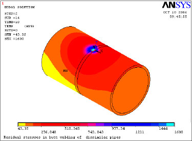 Image for - Investigation and Analysis of Weld Induced Residual Stresses in Two Dissimilar Pipes by Finite Element Modeling