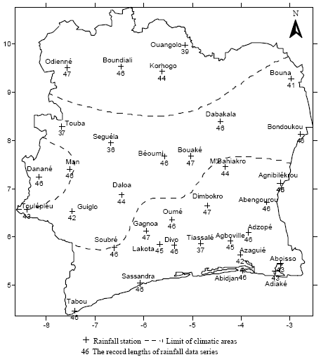 Image for - Frequency Analysis and New Cartography of Extremes Daily Rainfall Events in Côte d’Ivoire