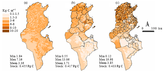 Image for - Carbon Stock by Soils and Departments in Tunisia