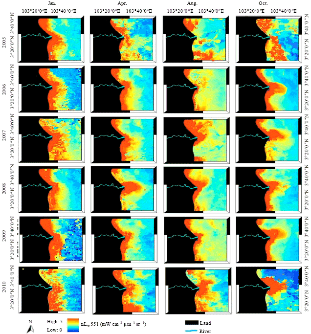 Image for - Variability of River Plume Signature Determined Using Satellite Images