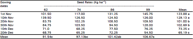 Image for - Yield and Yield Components of Wheat as Influenced by Seed Rates and Sowing Dates