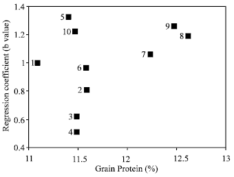 Image for - Environmental Response and Influence of Flag Leaf Area on Grain Protein Percentage and Yield in Bread Wheat