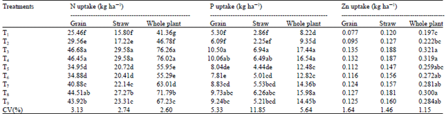 Effect of Rate and Method of Zinc Application on Growth and Yield of ...