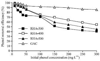 Image for - Removal of Phenol from Aqueous Solutions by Rice Husk Ash and Activated Carbon