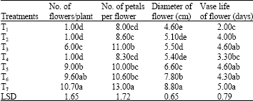 Image for - Effect of Different Growing Media on the Growth and Development of Dahlia (Dahlia pinnata) Under the Agro-Climatic Condition of Dera Ismail Khan
