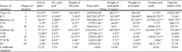 Image for - Evaluation of Bean (Phaseolus vulgaris) Seeds Inoculation with Rhizobium phaseoli and Plant Growth Promoting Rhizobacteria on Yield and Yield Components