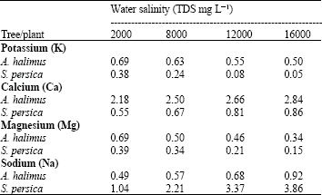 Image for - Effect of Saline Irrigation on Growth Characteristics and Mineral Composition of Two Local Halophytes Under Saudi Environmental Conditions