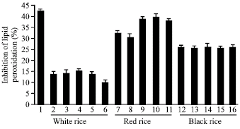 Image for - Study on Total Phenolic Contents and their Antioxidant Activities of Thai White, Red and Black Rice Bran Extracts