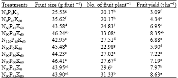 Image for - Flower Synchrony, Growth and Yield Enhancement of Small Type Bitter Gourd (Momordica charantia L.) Through Plant Growth Regulators and NPK Fertilization