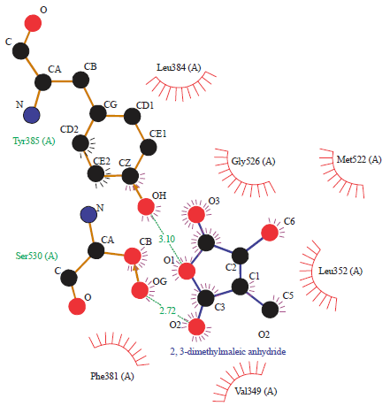 Image for - Molecular Docking Study of 2, 3-Dimethylmaleic Anhydride (3, 4-Dimethyl-2, 5-Furandione) as Anti-inflammatory Agent