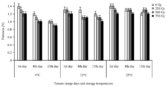 Image for - Effect of Gamma Irradiation on the Quality (Colour, Firmness and Total Soluble Solid) of Tomato (Lycopersicon esculentum Mill.) Stored at Different Temperature