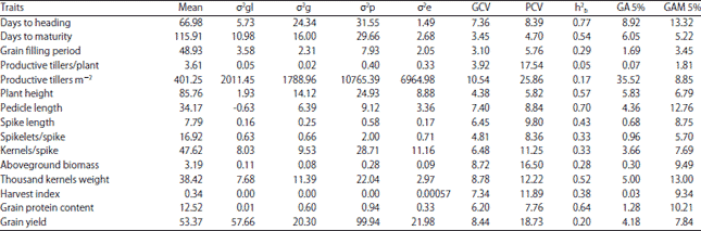 Image for - Assessment of Genetic Variability among Agronomic Traits and Grain Protein Content of Elite Bread Wheat (Triticum aestivum L.) Genotypes in the Central Highlands of Ethiopia