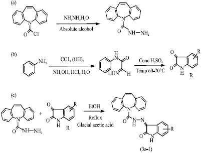 Image for - Synthesis and Biological Evaluation of N1-[(3z)-5-Substituted-2-Oxo-1, 2-Dihydro-3H-Indol-3-Ylidene]-5H-Dibenzo [b,f] Azepine-5-Carbohydrazides