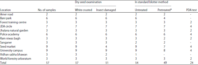 Image for - Fusarium semitectum as a Dominant Seed-borne Pathogen in Albezzia lebbeck (Linn.) Benth., its Effect on Location and Transmission Studies