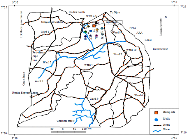 Image for - Seasonal Variations of Physico Chemical Properties and Quality Index of 
  Groundwater of Hand-Dug Wells Around Ajakanga Dump Site in Southwestern Nigeria