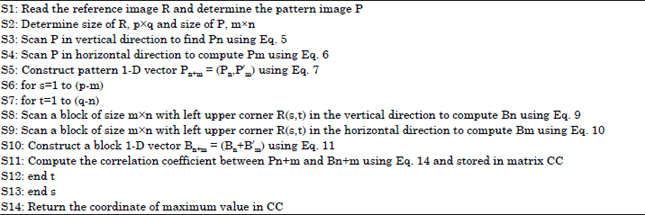Image for - Normalize Cross Correlation Algorithm in Pattern Matching Based on 1-D Information Vector
